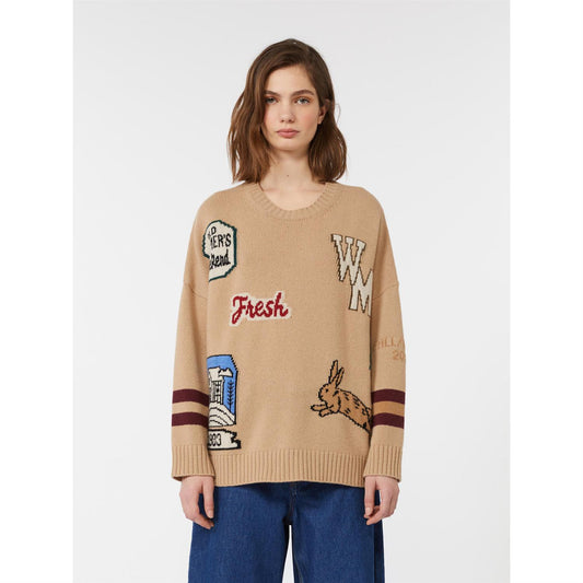 Pavidi Oversized genser i ullstrikket materiale - ZhosLaila
