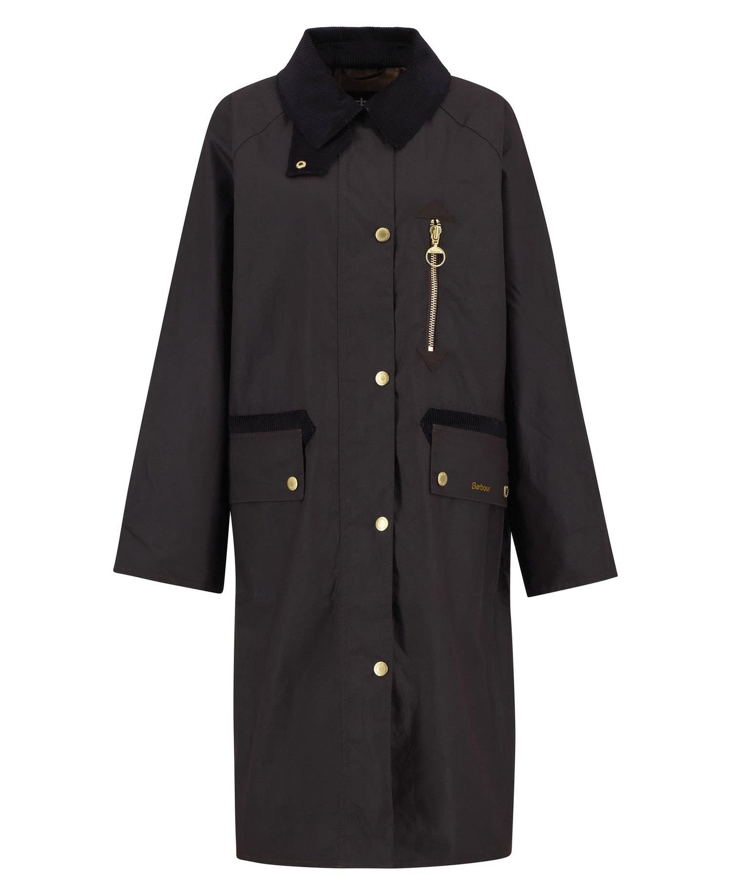 Barbour Evette vokset frakk Brun - ZhosLaila