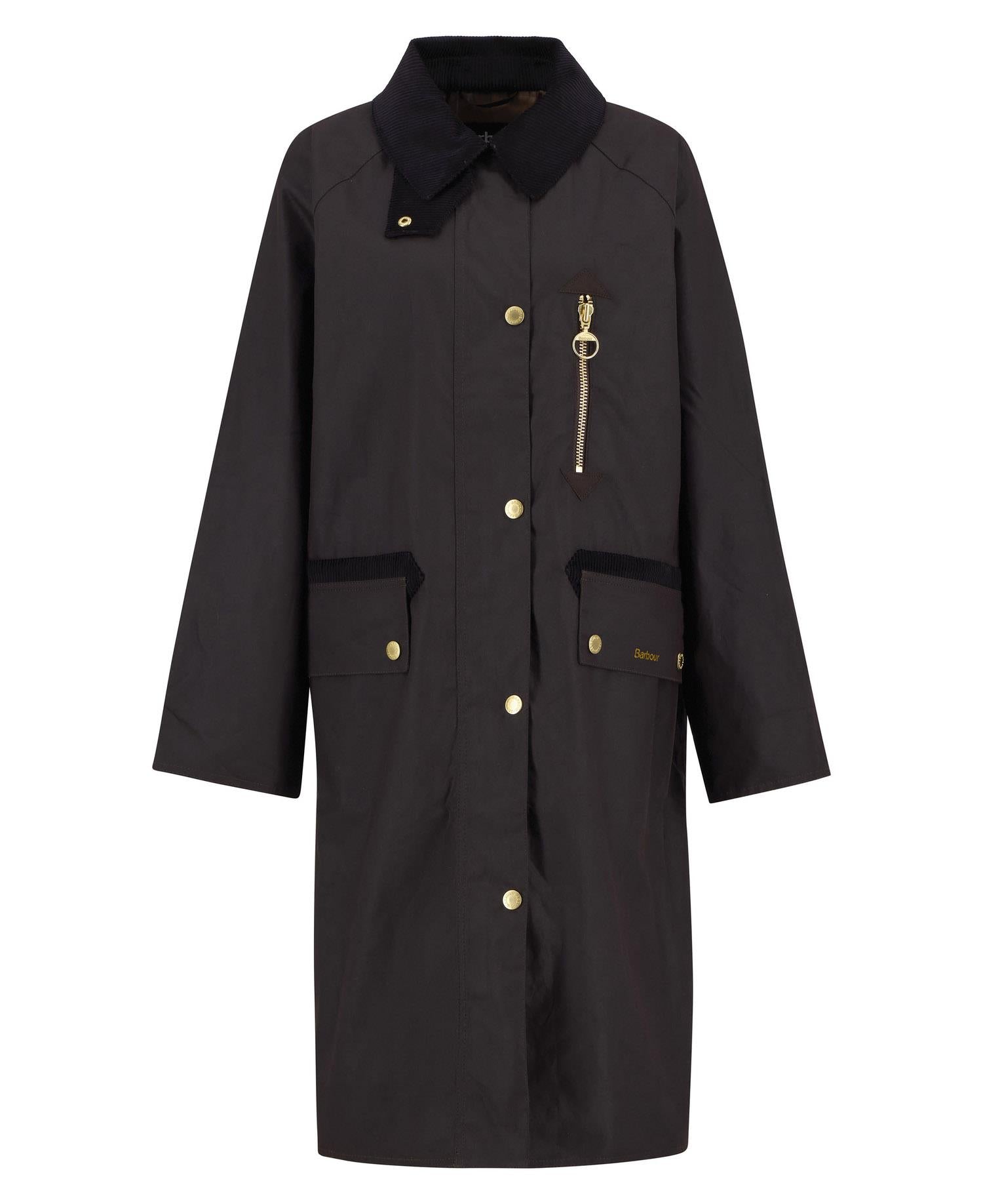 Barbour Evette vokset frakk Brun - ZhosLaila