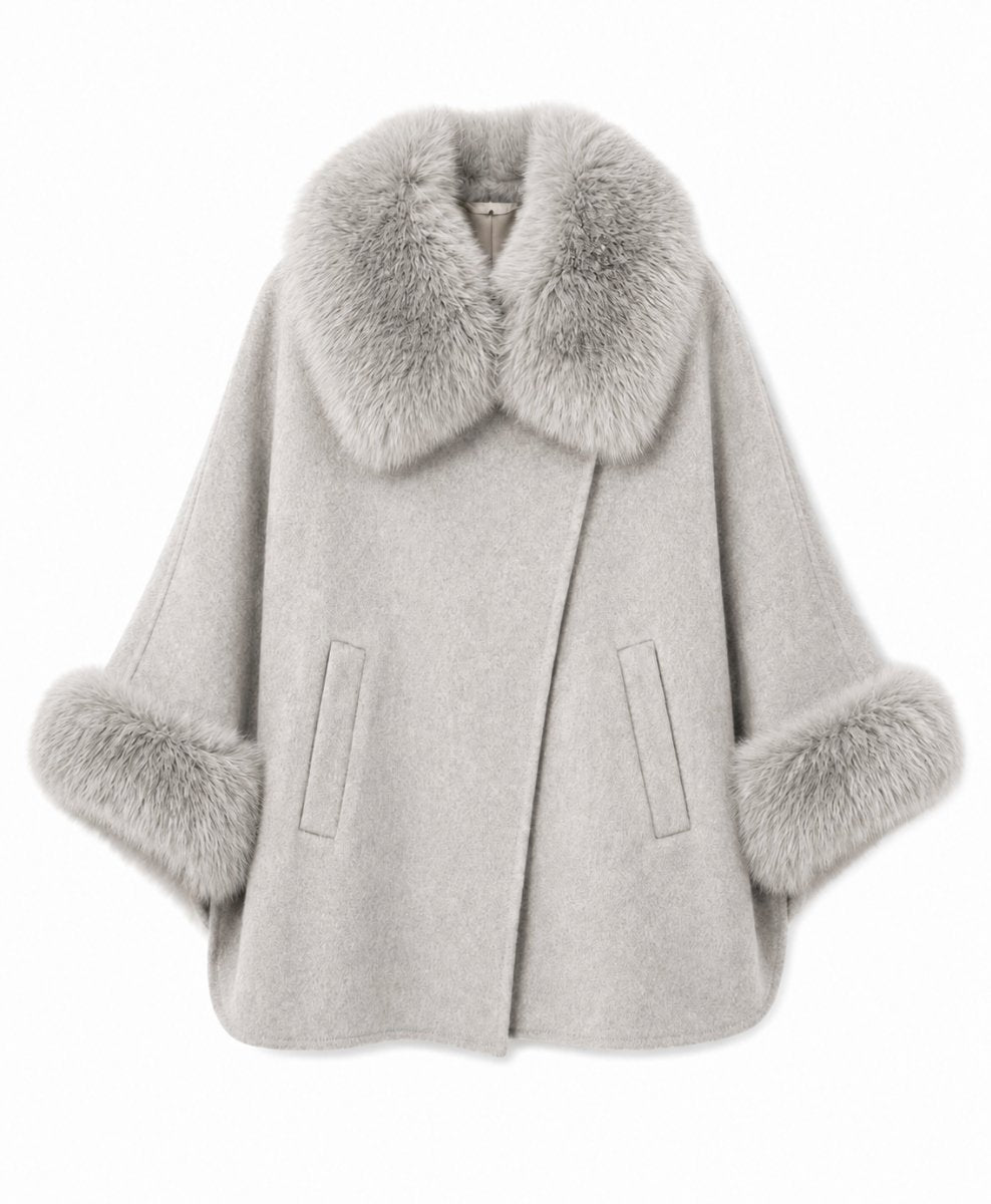 Kindem Ull Cape Off-White