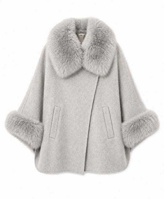 Kindem Ull Cape Off-White