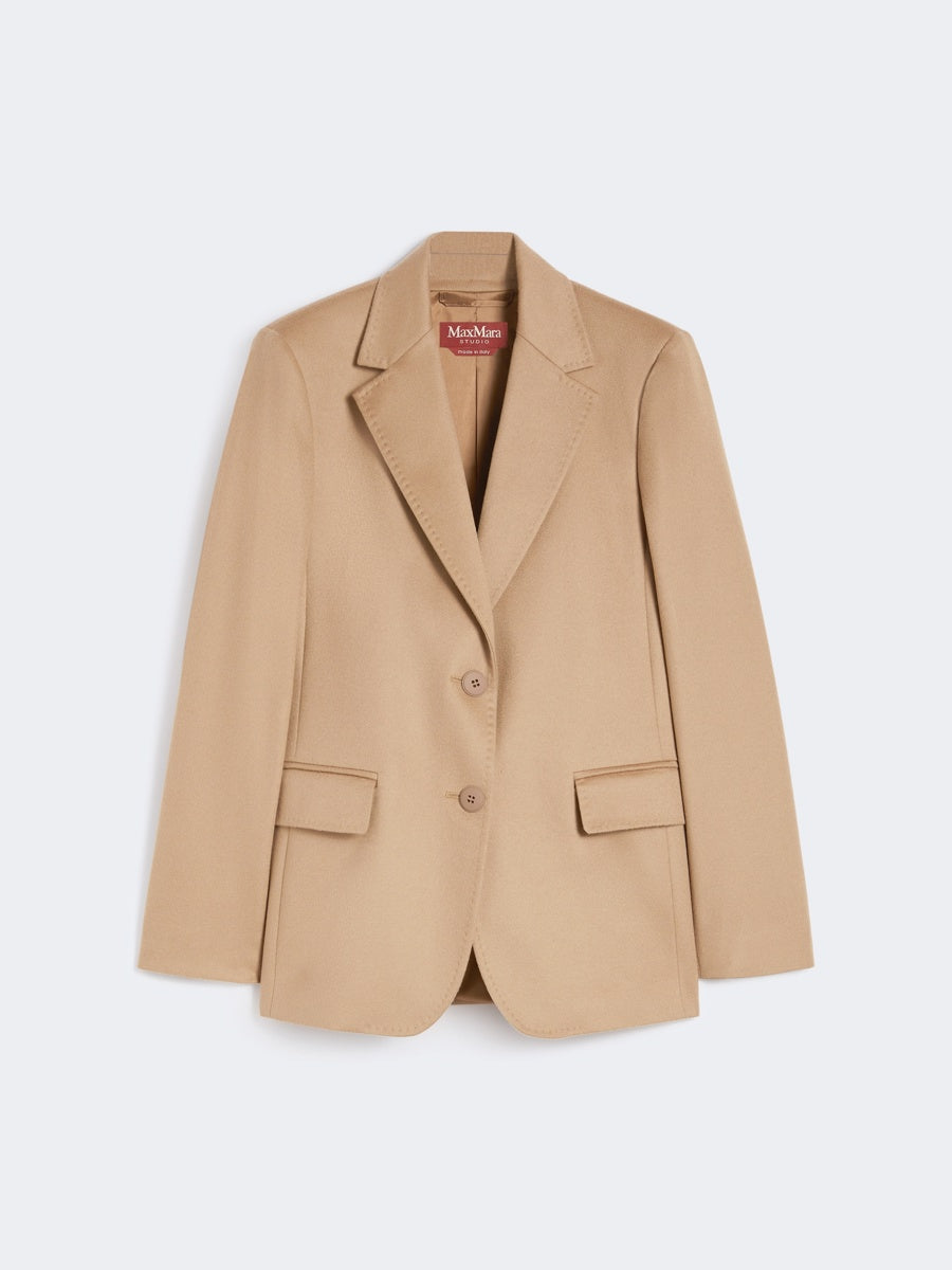 Max Mara Folgore enkeltspent blazer i ull Camel - ZhosLaila