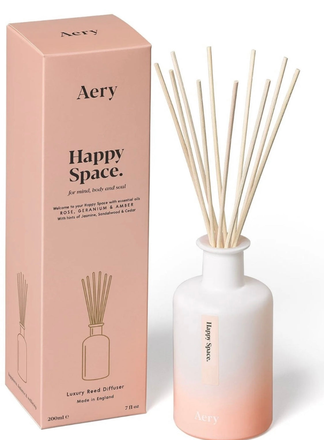 Aery Happy Space - ROSE GERANIUM OG AMBER 200ml