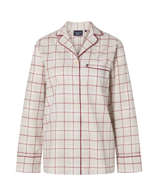 Org Cotton Checkd Flannel Pajama Set