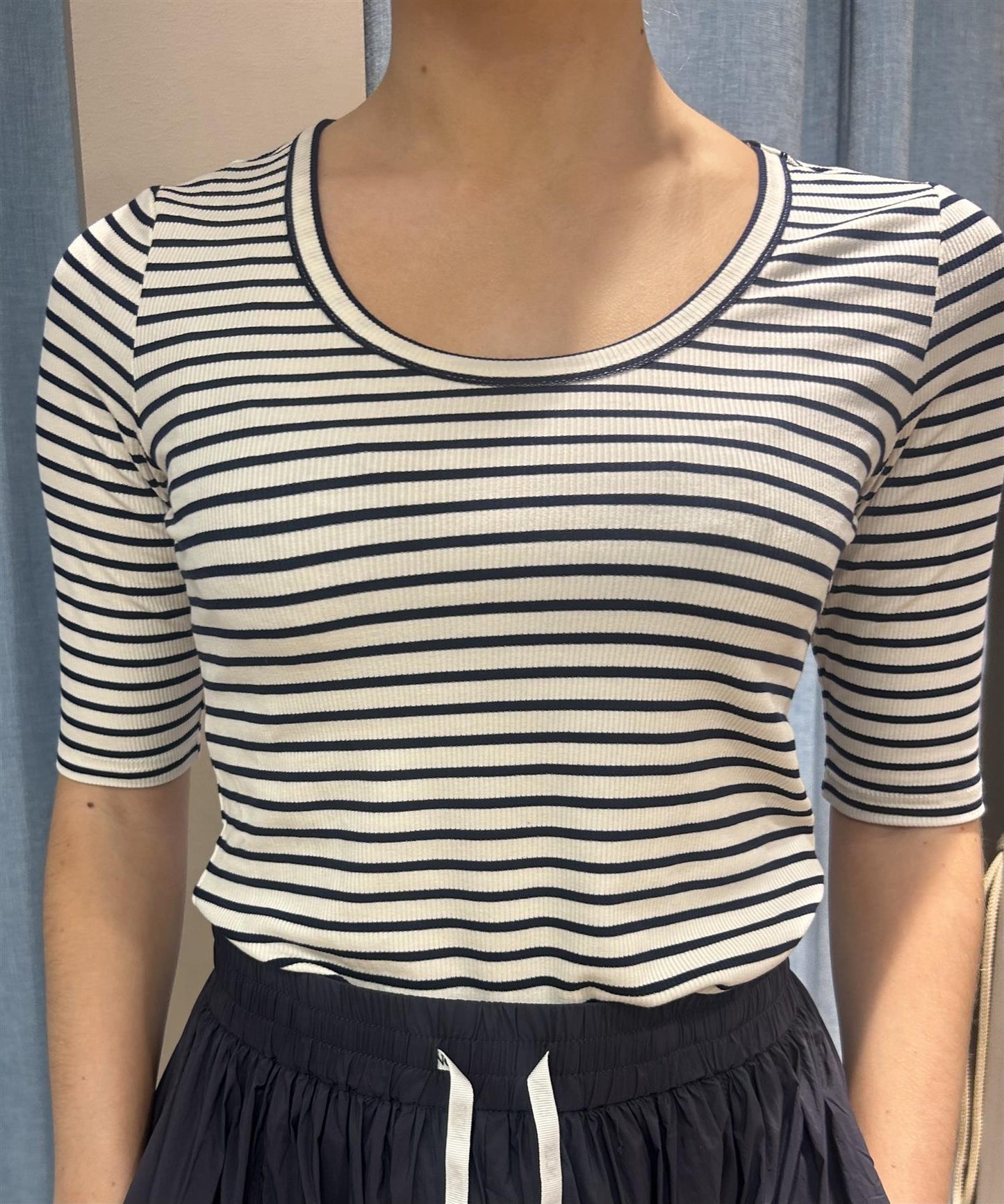 Catnoir Genser med striper og 3/4 arm