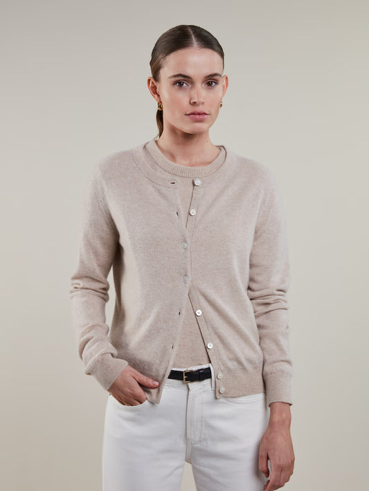 Stenstrøms Judith kashmircardigan Beige - ZhosLaila
