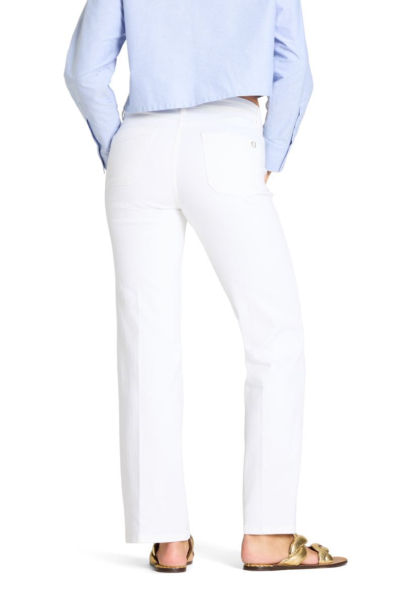 Cambio Tess Superstretch denim bukse hvit