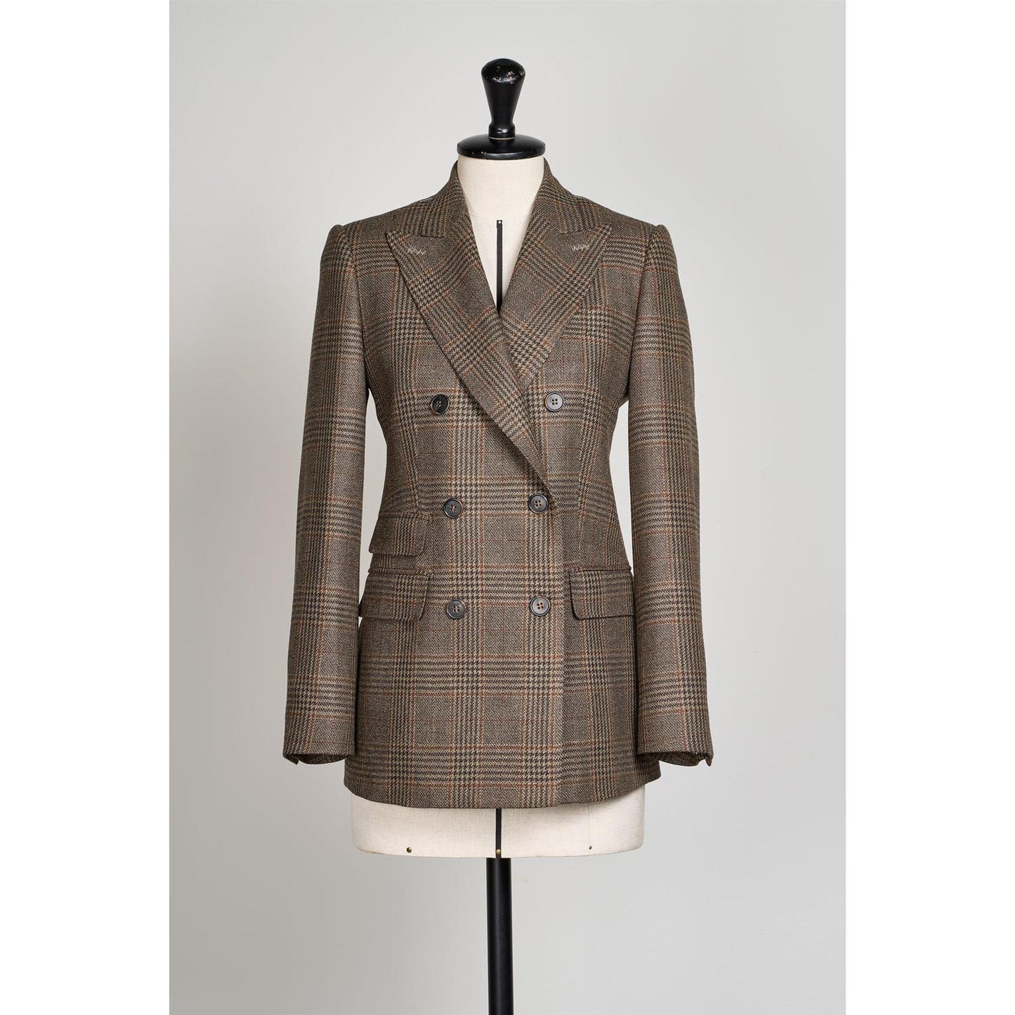 Max Mara Deserto Dobbeltspent mouliné-blazer i ulltwill