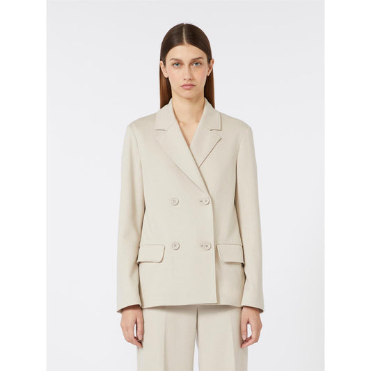 S Max Mara Smmfarfalla dressjakke dobbeltspent Kitt