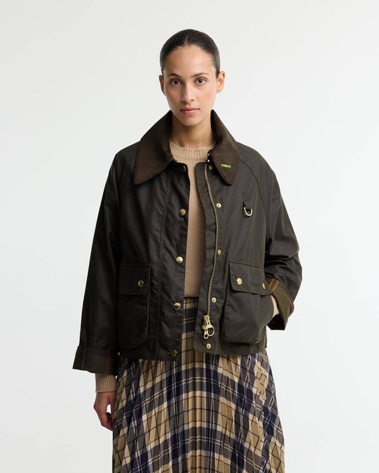Barbour Icons Modern Spey Vokset Jakke Oliven