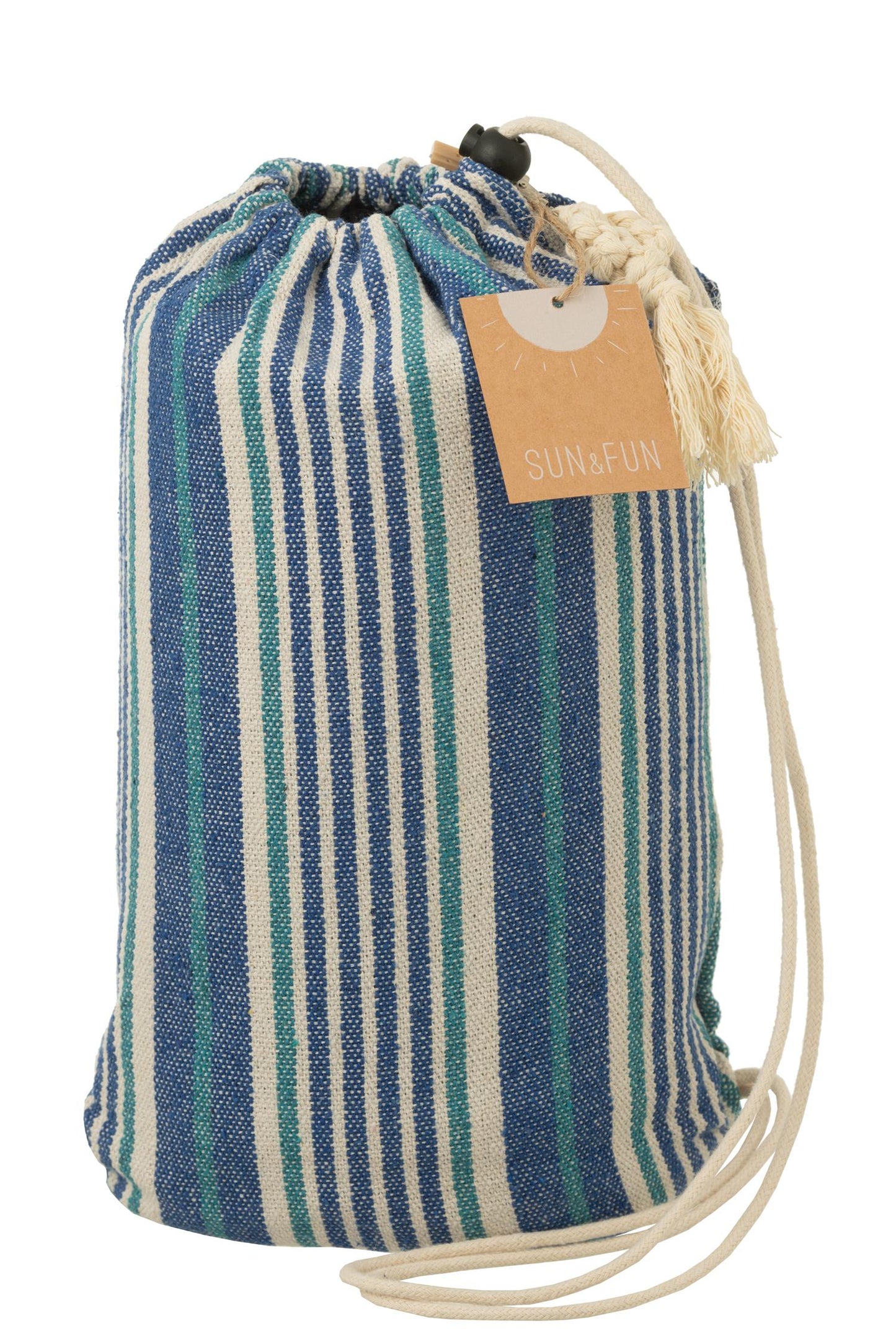 J-Line Hengekøye Stripes Bomull/Polyester Blå/Hvit