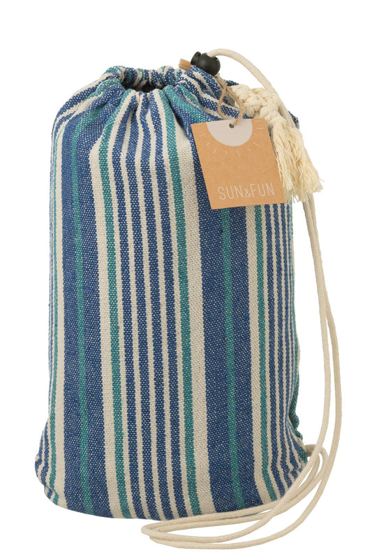 J-Line Hengekøye Stripes Bomull/Polyester Blå/Hvit