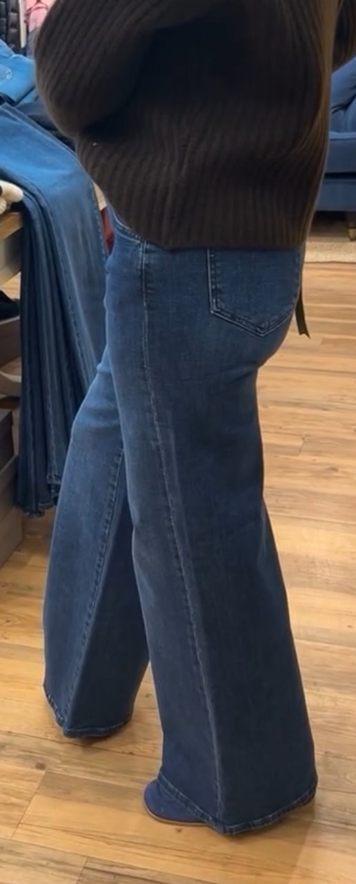 Shaft Five Organic Denim Wide leg Blå