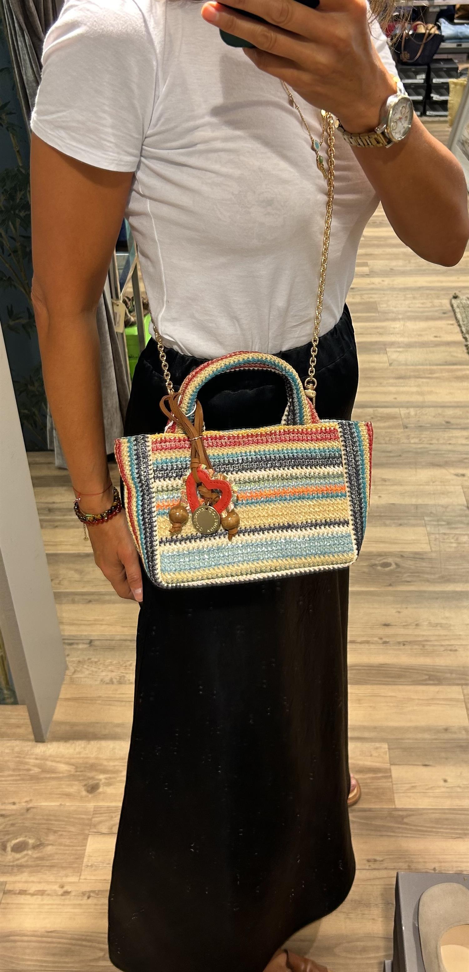 Kooreloo Den sjarmerende mini-vesken Raffia - ZhosLaila