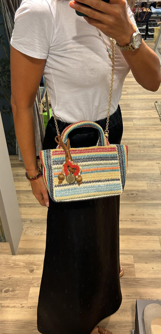 Kooreloo Den sjarmerende mini-vesken Raffia