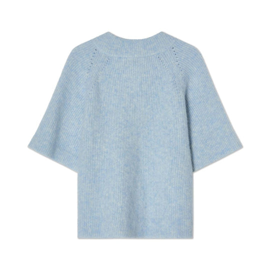 Busnel Vilanie kortermet Mahair Cardigan Isblå