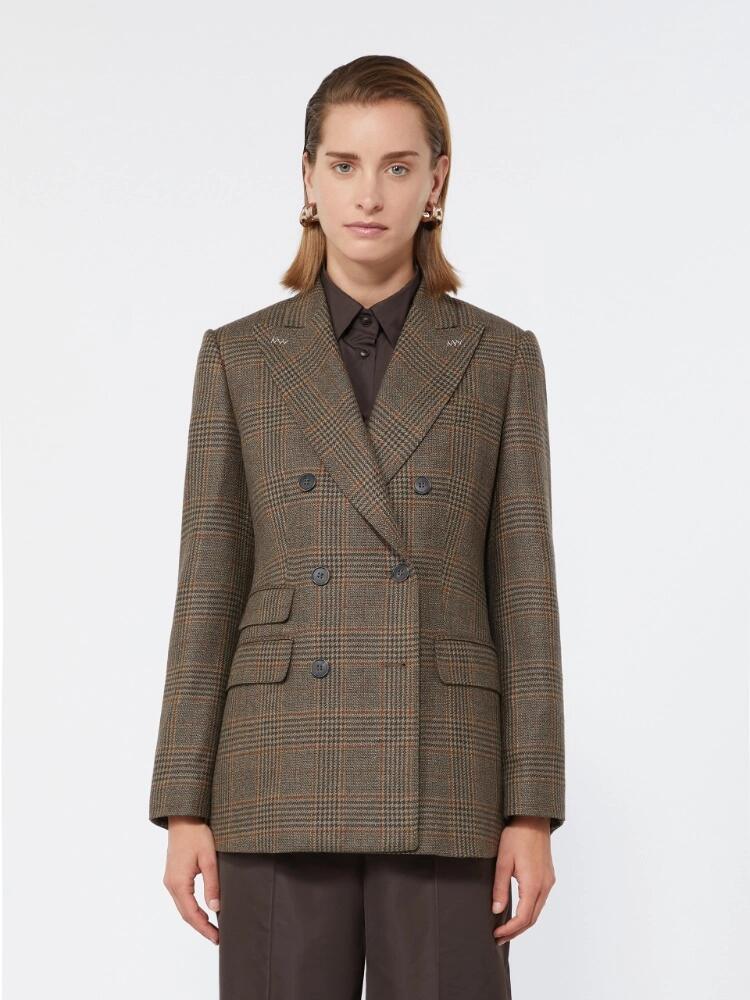 Max Mara Deserto Dobbeltspent mouliné-blazer i ulltwill