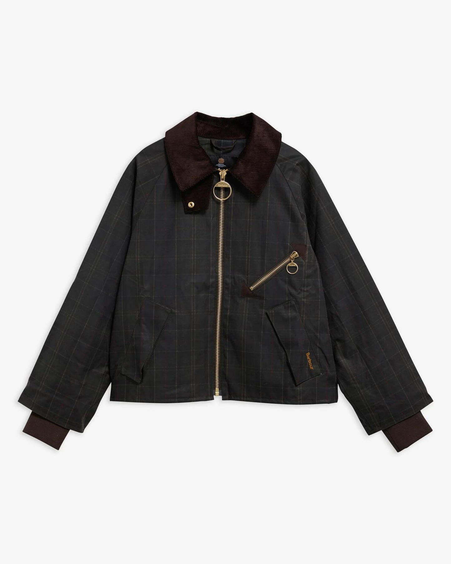 Barbour Arlene rutete vokset jakke
