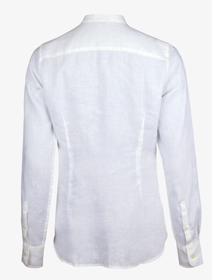 Stenstrøms Hillary hvit linbluse med volanger