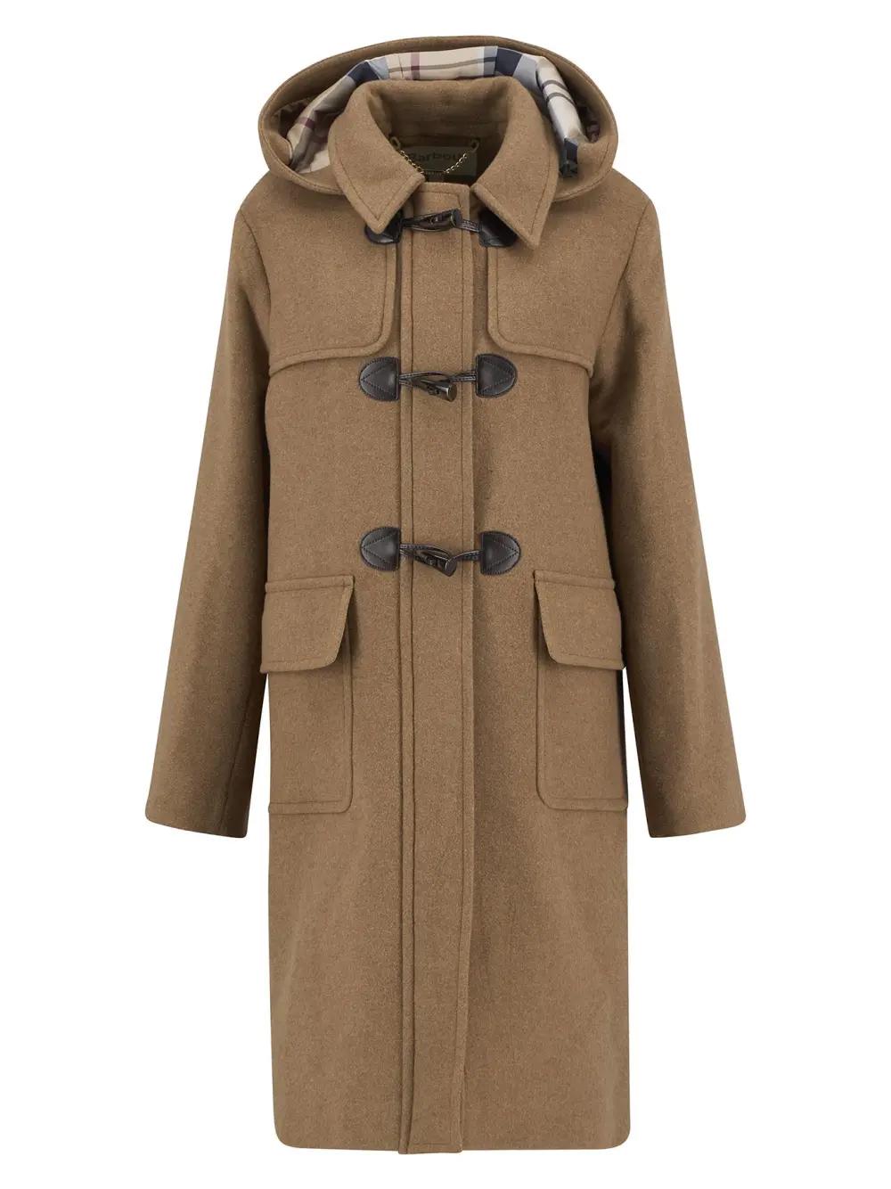 Barbour Melody ullduffelkåpe Camel