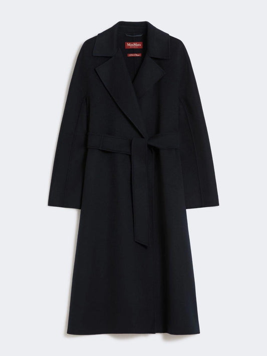 Max Mara Mstcles Lang kåpe i ull, kashmir og silke Marineblå