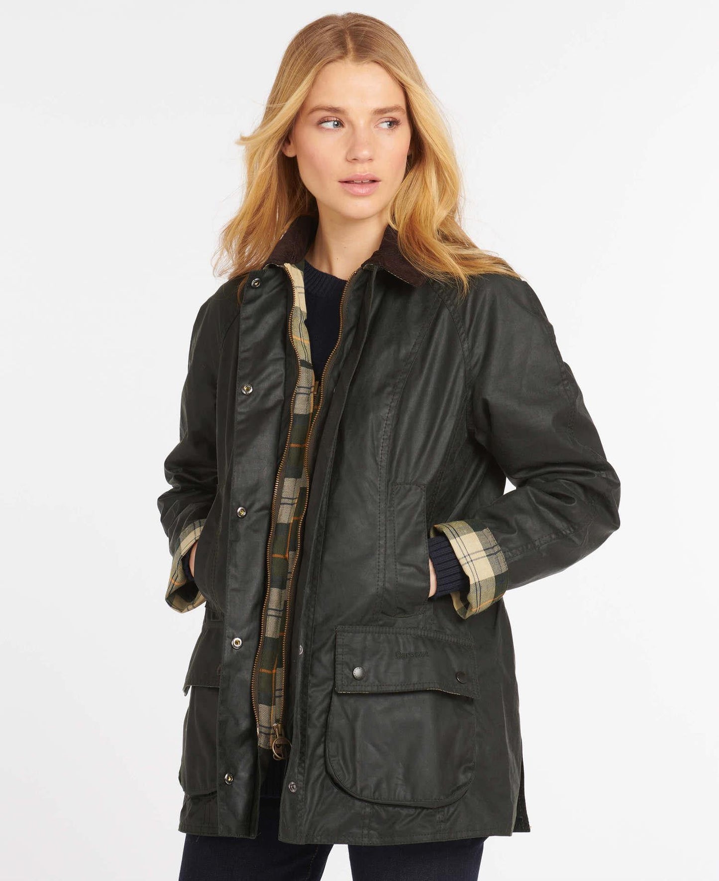 Barbour Beadnell Wax jakke Grønn