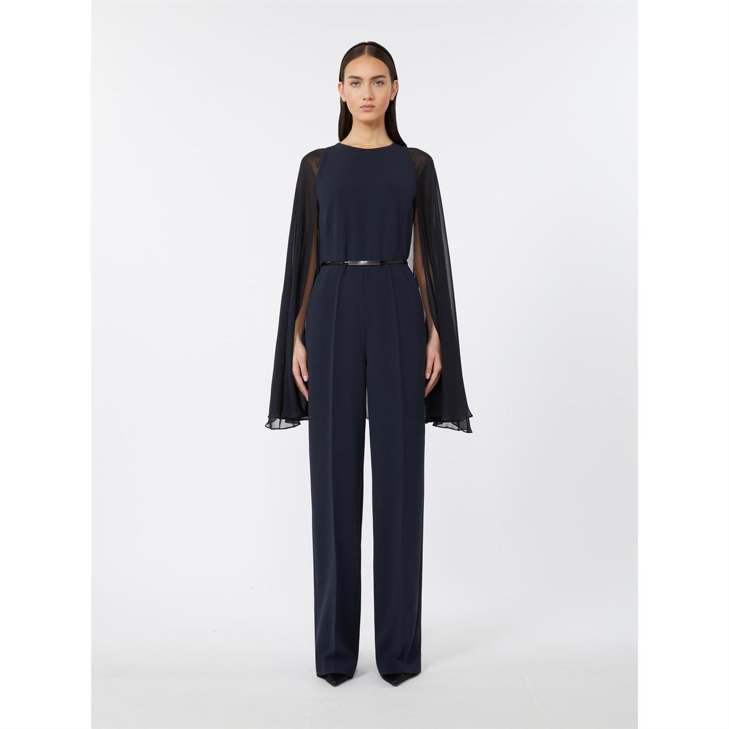 S Max Mara Vertice Cady-jumpsuit med kappe - ZhosLaila