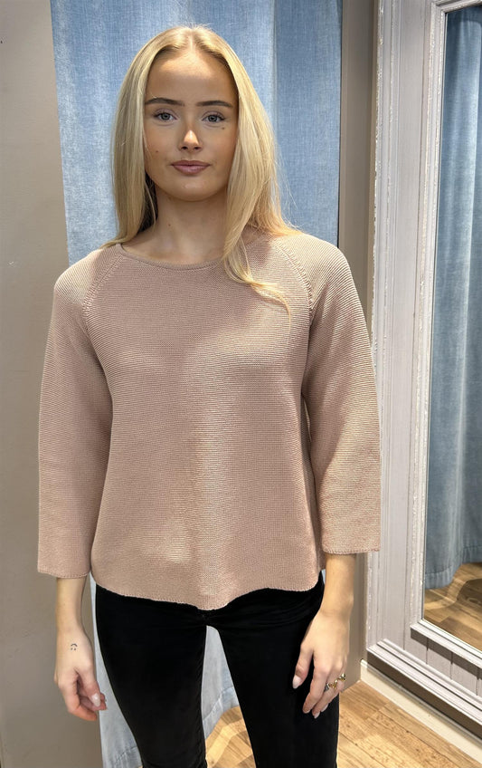 Max Mara Addotto genser i bomullsgarn Pudder Rosa