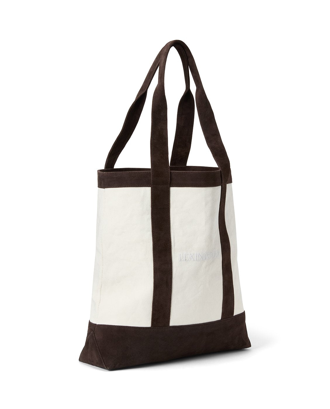 Contrast Suede Canvas Shopper