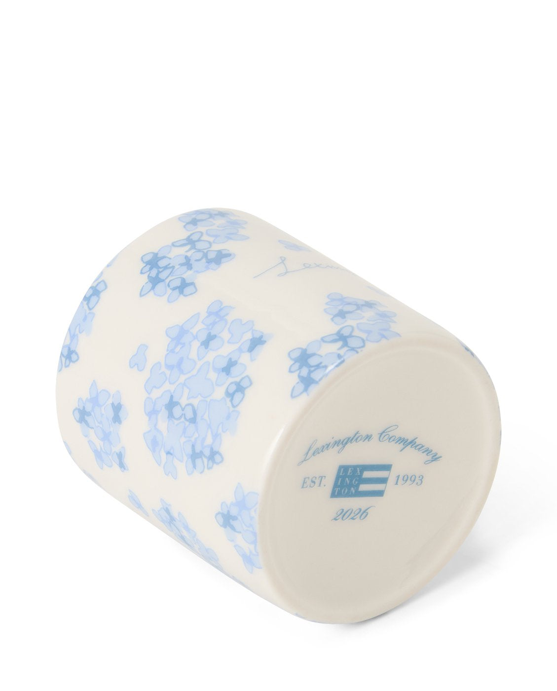 Lexington Home Espressokopp i stengods med blomster, blå/hvit (sett med 2 stk)