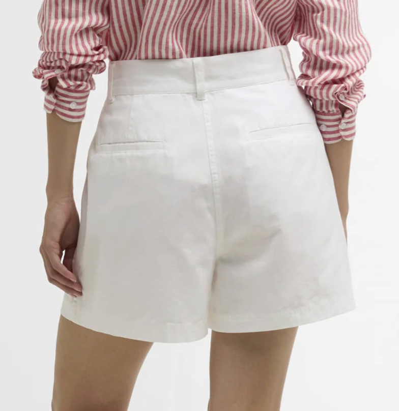 Barbour Fern Plisserte Shorts Hvit