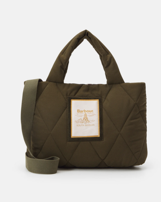 Barbour Mariah quiltet mini-toteveske Oliven