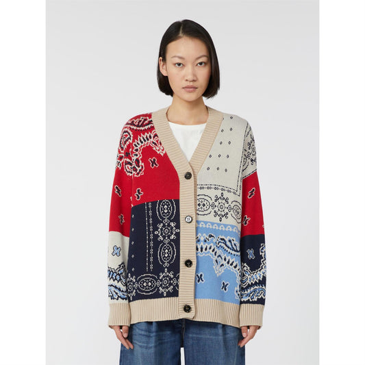 Max Mara Baobab Overdimensjonert cardigan i jacquardgarn