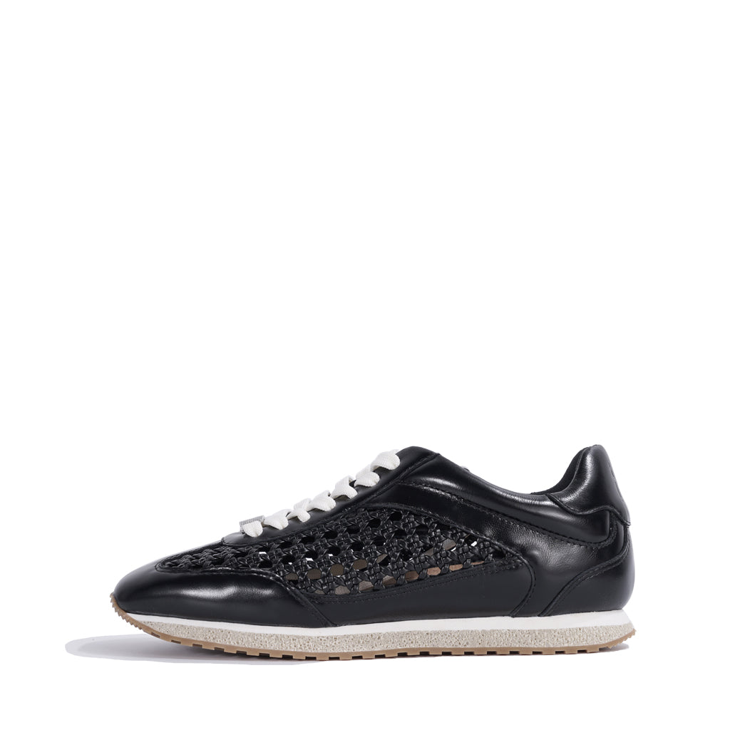Laura Bellariva Sneakers flettet skinn Sorte