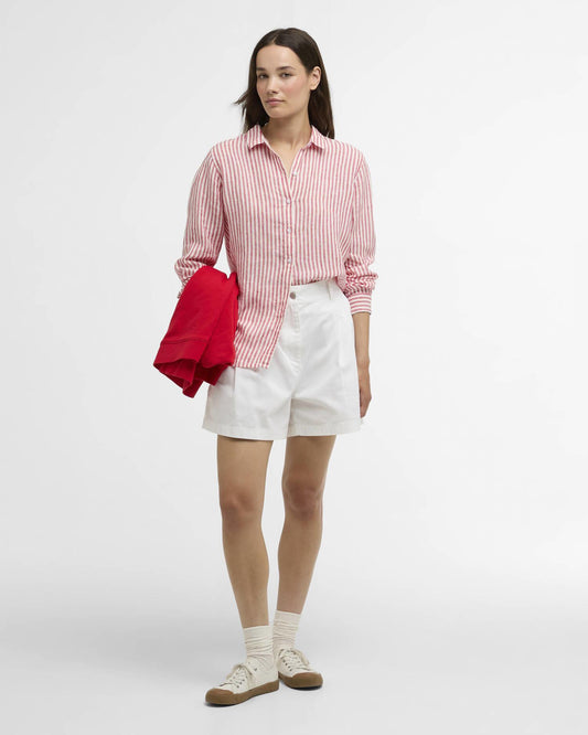 Barbour Fern Plisserte Shorts Hvit