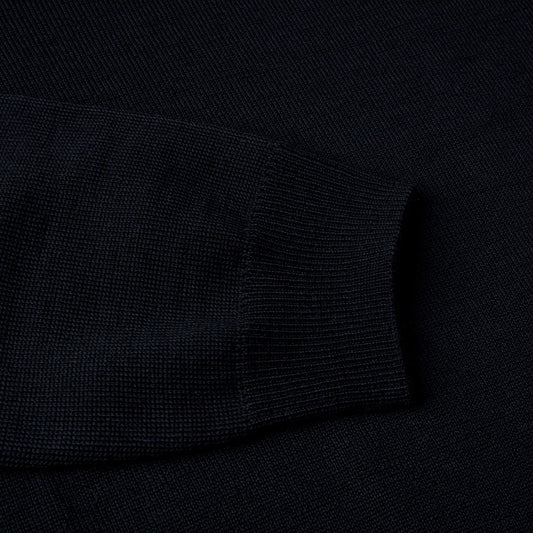 Signe Black Merino Crew Neck - ZhosLaila