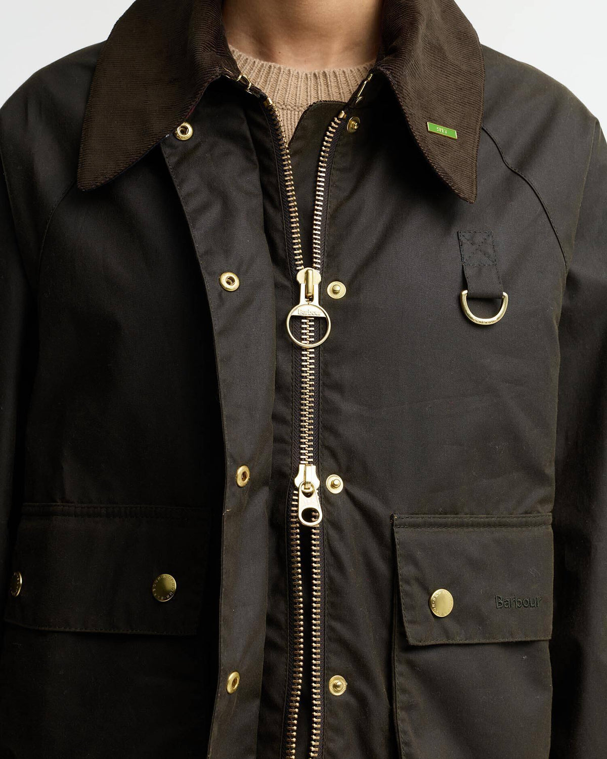Barbour Icons Modern Spey Vokset Jakke Oliven