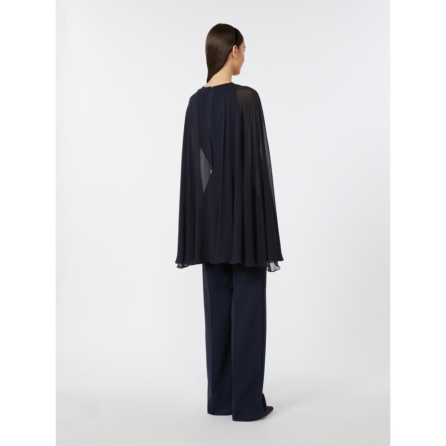 S Max Mara Vertice Cady-jumpsuit med kappe - ZhosLaila