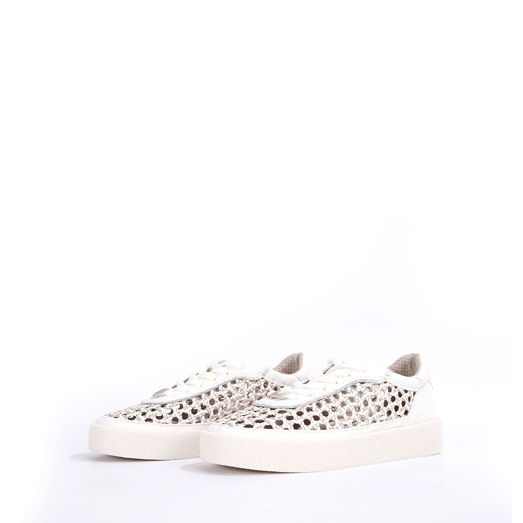 Laura Bellariva Sneakers flettet Hvit & Gull