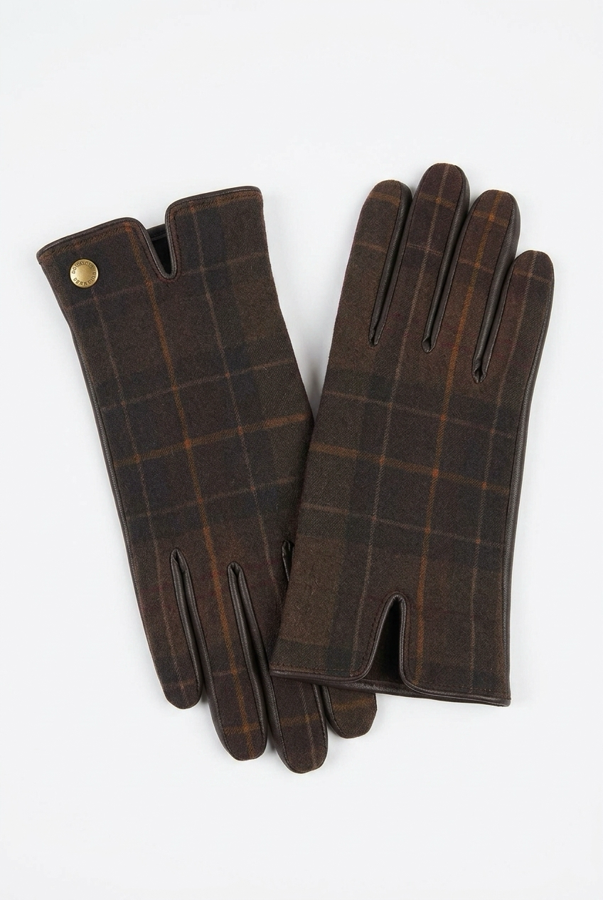 Barbour Scarlet Tartan-hanske Berøringsskjerm-kompatibel