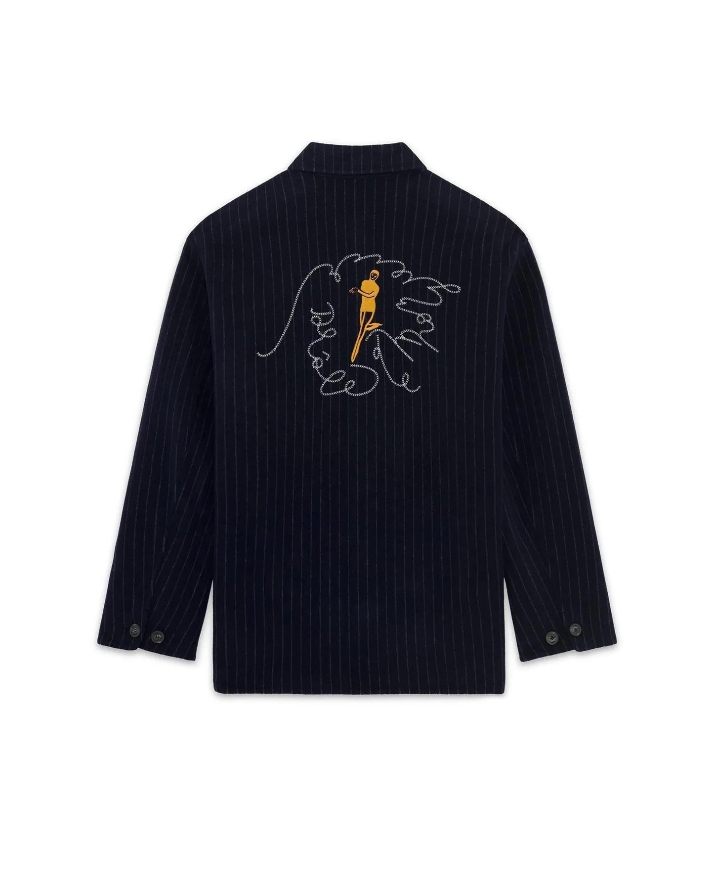 Drôle de Monsieur La Vestre Pinstripes jakke Mørkeblå