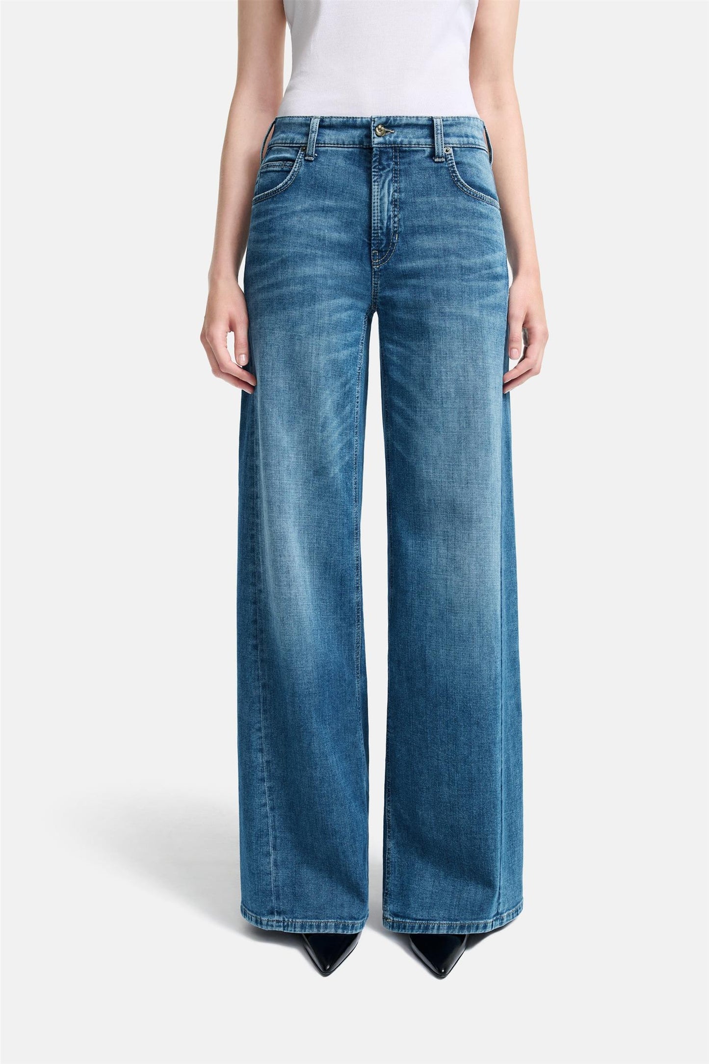 Cambio Palazzo Patch Jeans