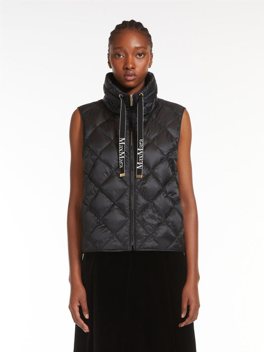 Max Mara Tregic vannavvisende vest i nylon-lerret Sort