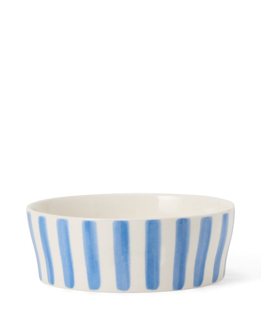 Lexington Home Stripet hundeskål i steingoods Blå/hvit