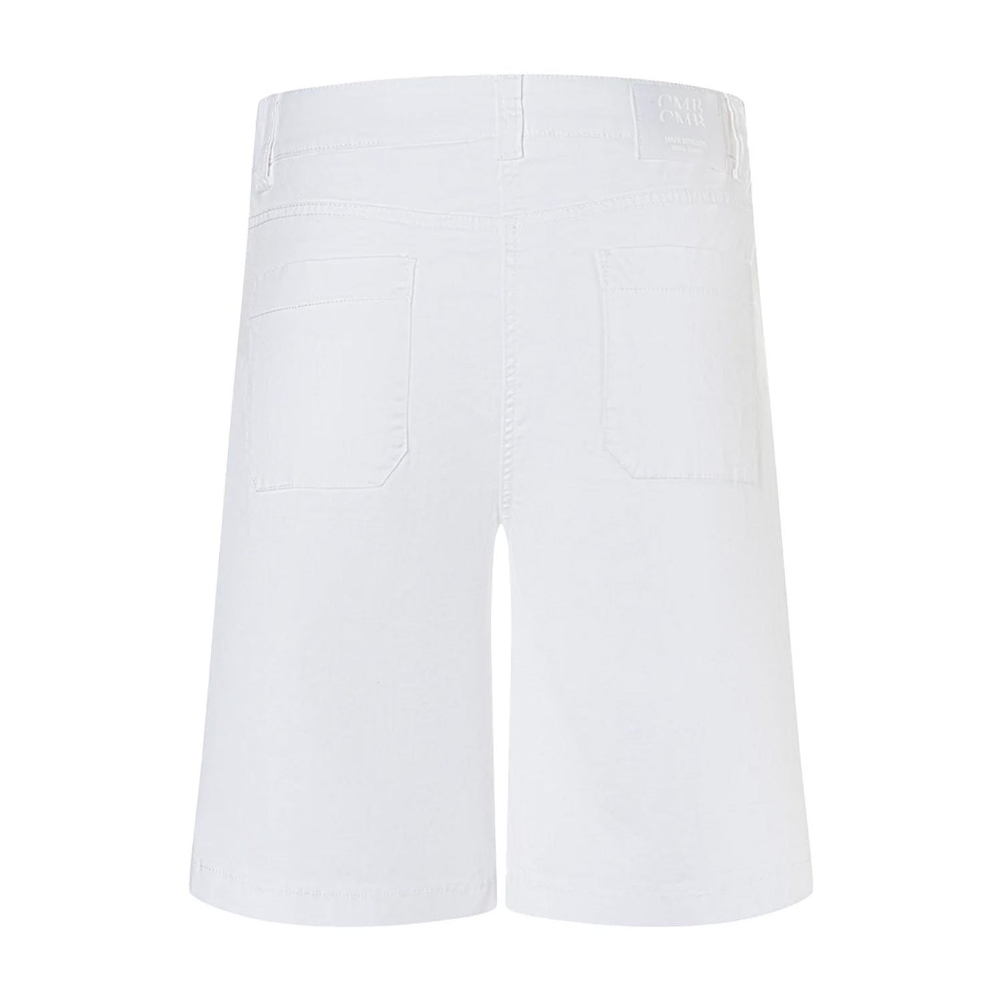 Cambio Blake Bermudashorts med dekorative knapper Hvit