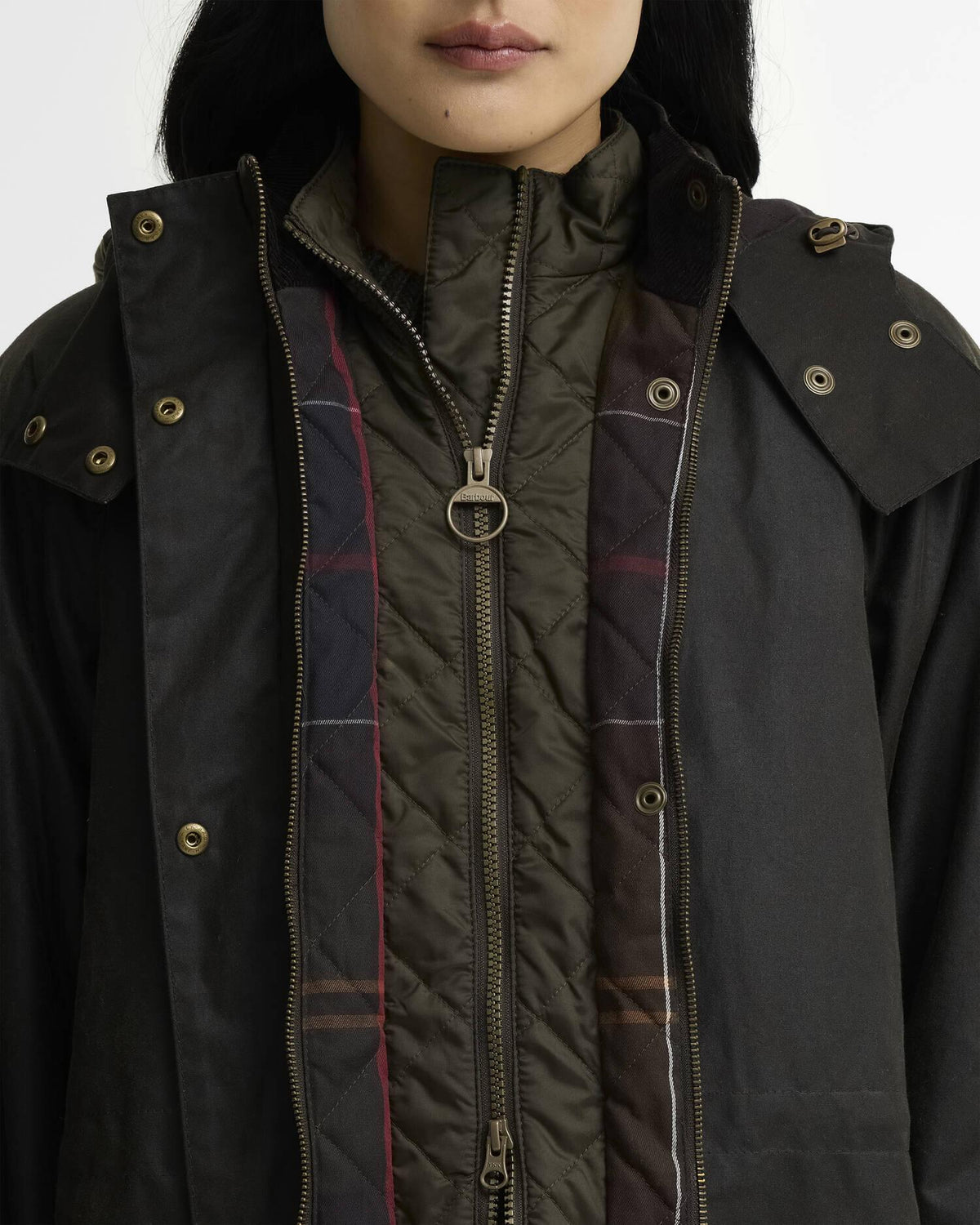 Barbour Lang Cannich vokset jakke Oliven