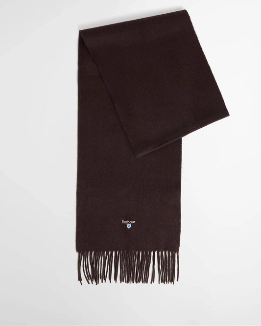 Barbour Ensfarget lammeullskjerf Brun