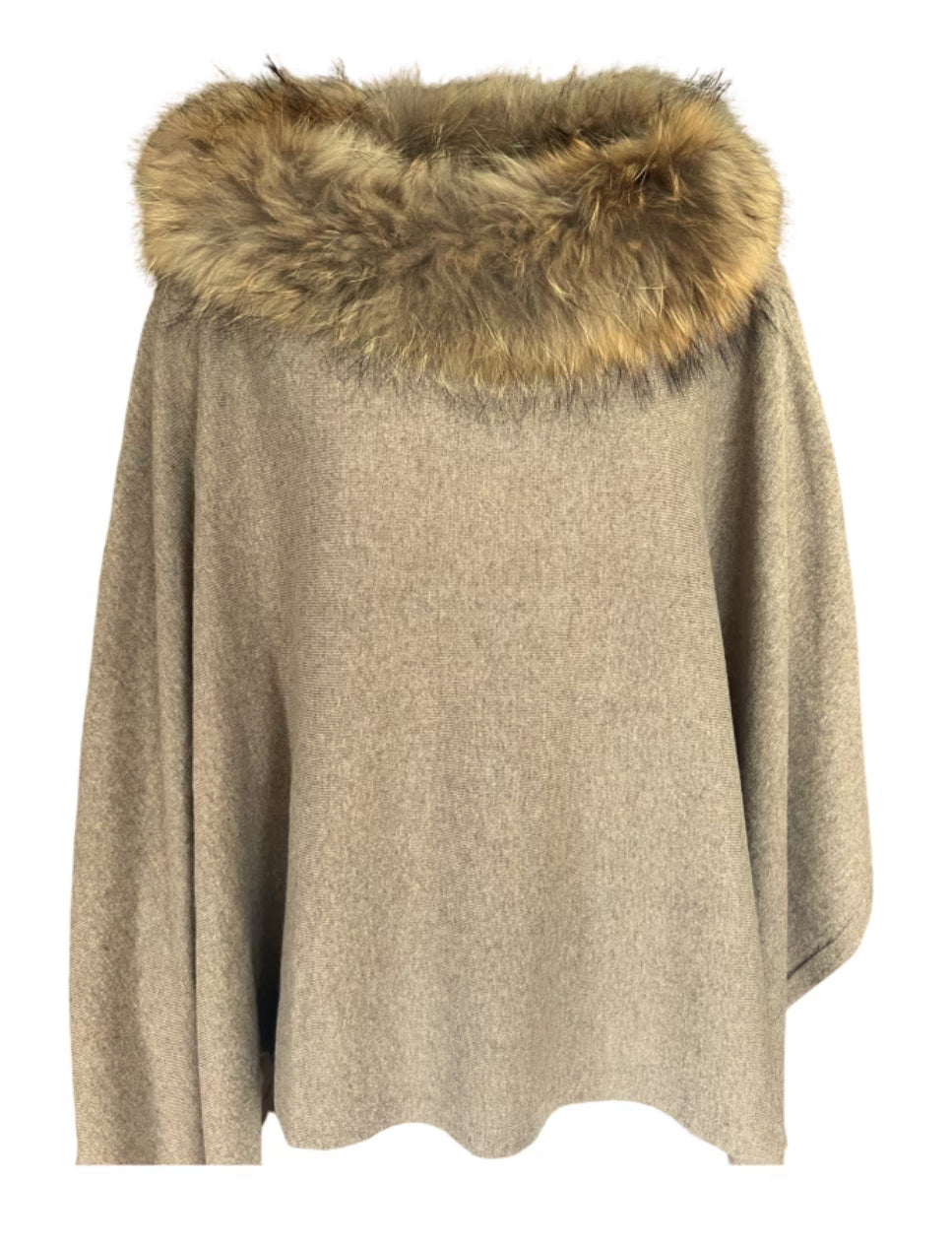 Møller Pels Ull Poncho Beige