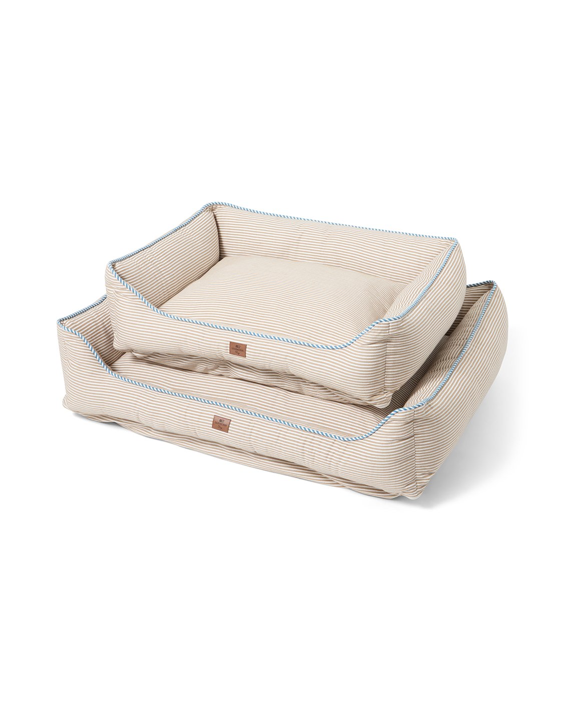 Lexington Home Hundeseng i stripet økologisk bomull Beige/hvit Medium