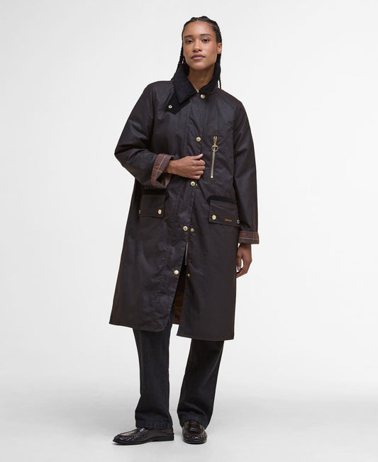 Barbour Evette vokset frakk Brun - ZhosLaila